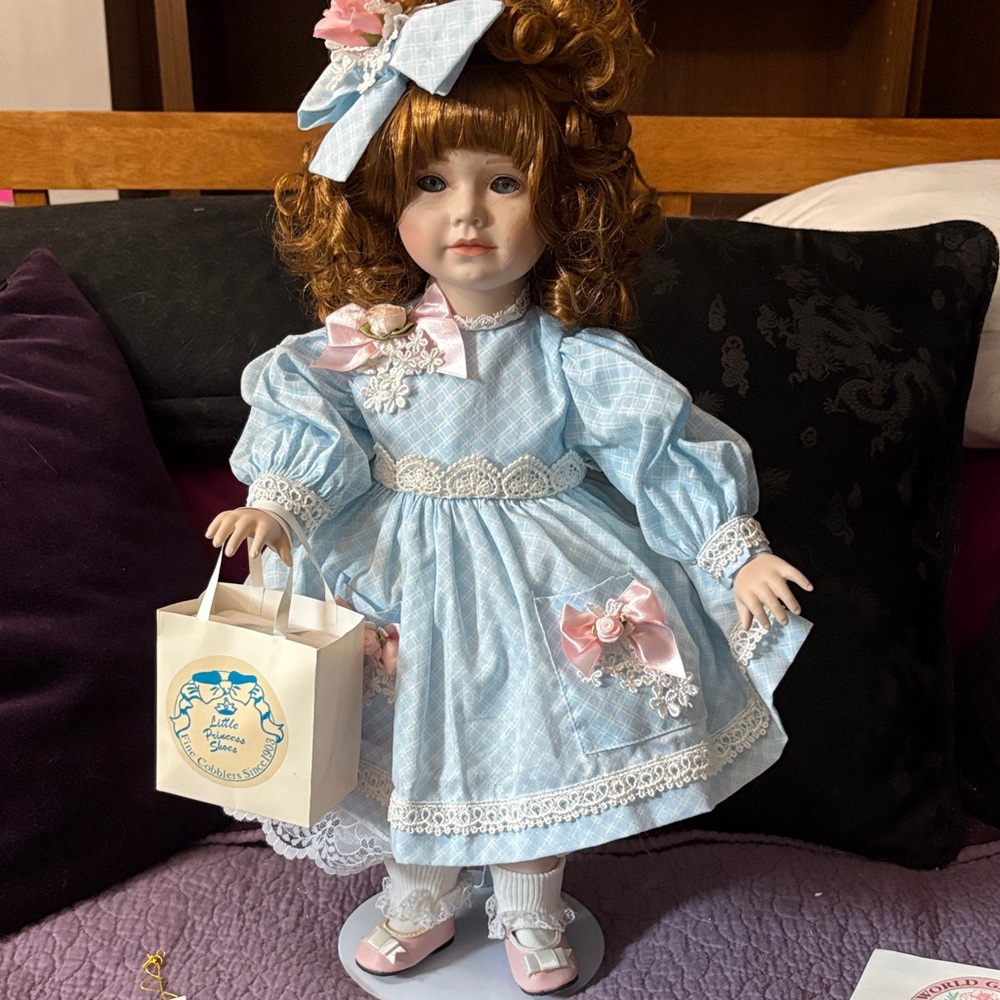 Roma Elegant Blue Doll with Pink Accents. Limited edition, 479.